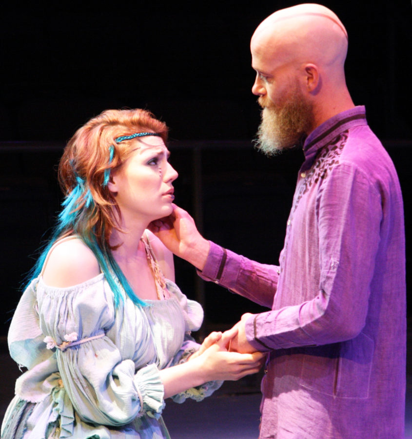 Derrick Phillips and Emily Classen from USM’s Department of Theatre perform Shakespeare’s “The Tempest” April 17 and 18. More performances are scheduled April 22-26 at 7:30  p.m. and a matinee performance is scheduled for April 27 at 2 p.m.

Michael Kavitz/Printz