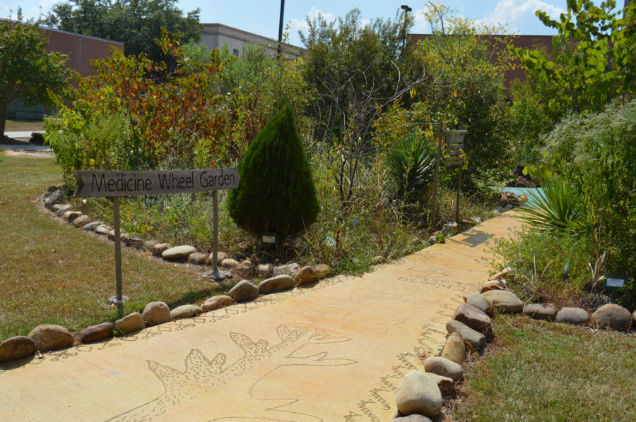 The Medicine Wheel Garden is located behind the Liberal Arts Building. It was started 10 years ago and all of the plants in the garden have medicinal purposes. Jillian Rodriguez / Student Printz