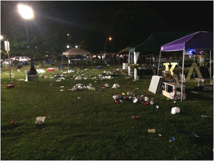 Tailgaters leave behind a mess