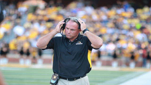 Head Coach Jay Hopson had words for referees at the Tennessee game.
Photo: Kenyatta S. Ross, Photo Editor