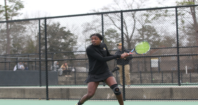The Southern Miss (W)Tennis team was able to get the win against West Alabama Photo: Kenyatta S. Ross, Photo Editor