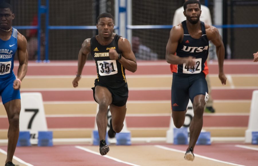 McKinley West breaks a Conference USA Indoor record in his heat of the 60 meter Dash