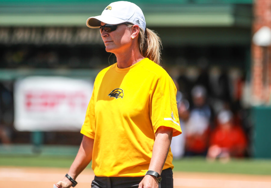 Coach Wendy Hogue at the Conference USA tournament in Birmingham. 

Photo by: Makayla Puckett 