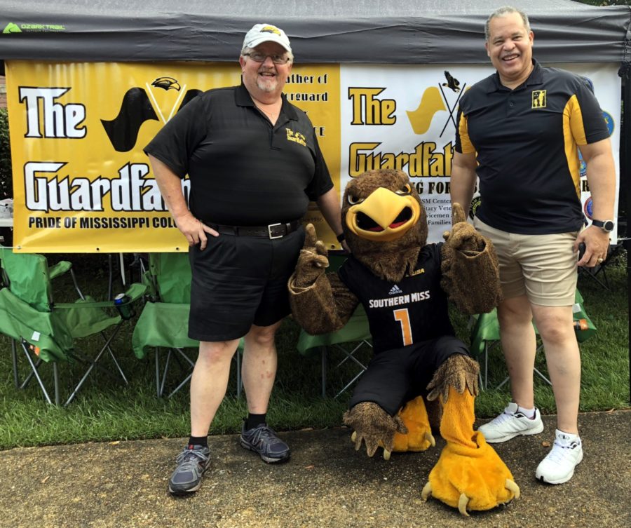 John Pace and Michael McGee pose with Seymour at one of last years tailgates. 
Photo Courtesy of John Pace