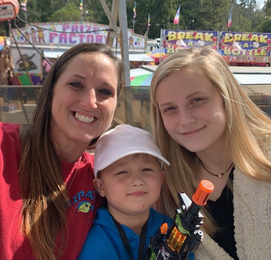 Veronica Jackson and her youngest children Hannah and Karen, pose for picture at the fair. Photo Courtesy of Veronica Jackson. 