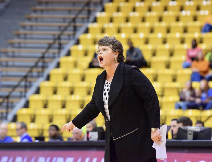 Pictured: Head coach of the womens basketball team Joye Lee-McNelis
Photo by Bethany Morris