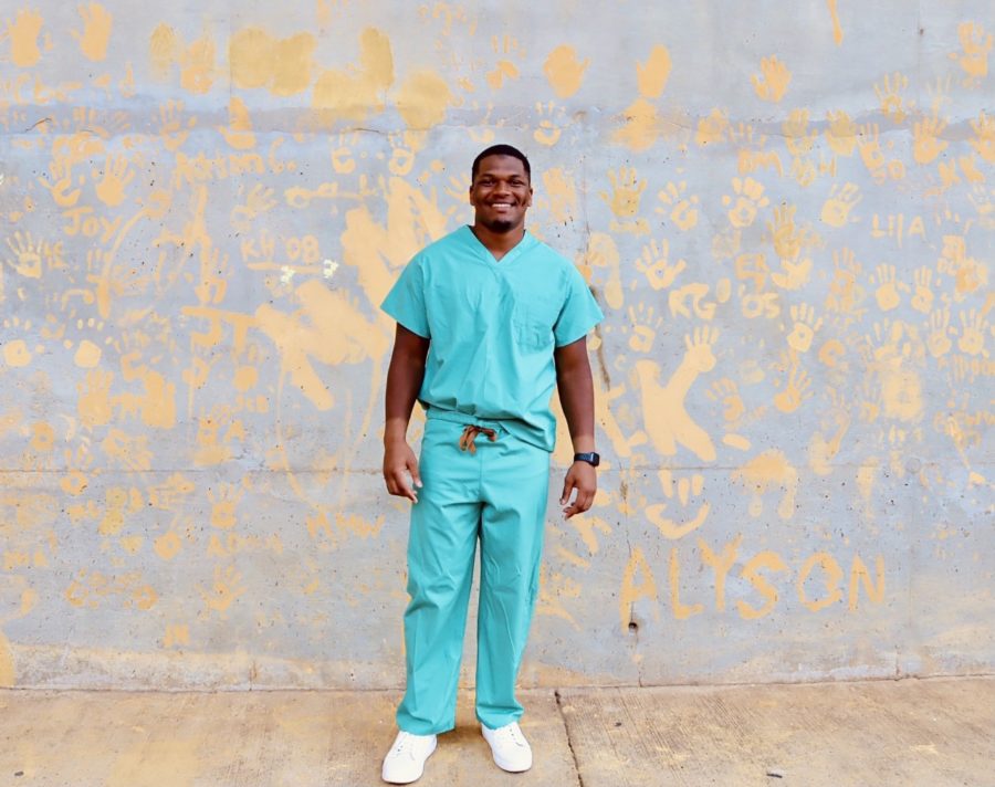 Black and gold scrubs: linebacker balances football and medical career aspirations