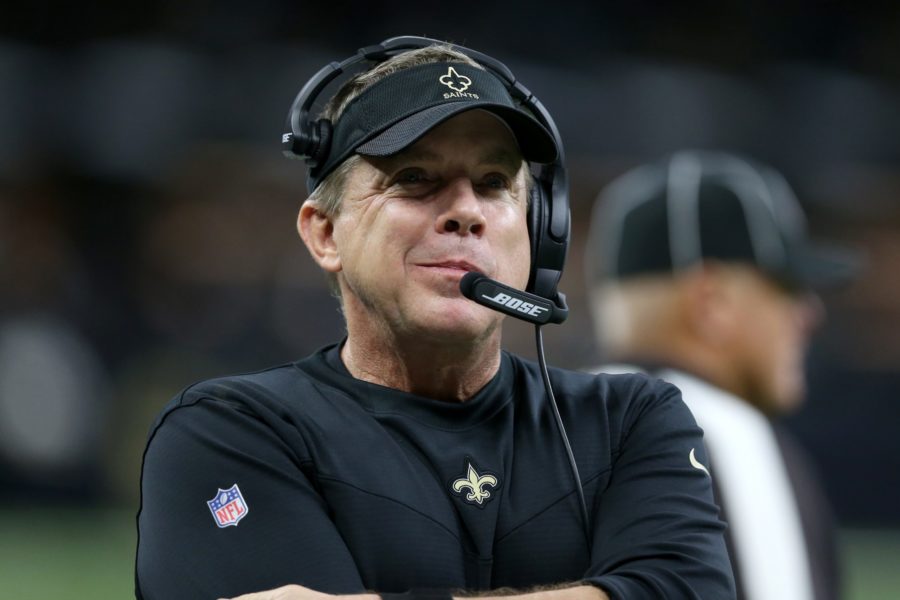 Jan 2, 2022; New Orleans, Louisiana, USA; New Orleans Saints head coach Sean Payton on the sidelines in the second quarter against the Carolina Panthers at the Caesars Superdome. Mandatory Credit: Chuck Cook-USA TODAY Sports