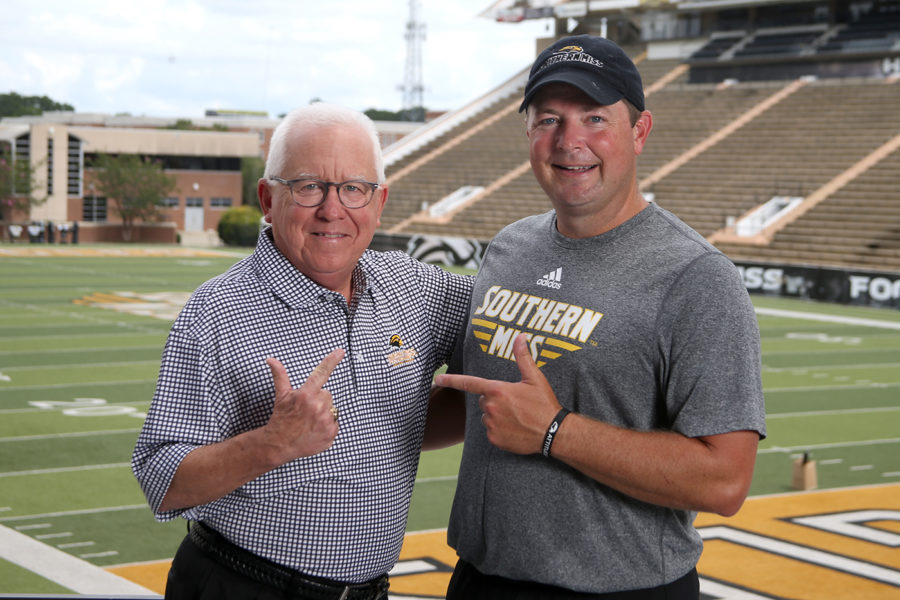 Interim USM president Joe Paul and head football coach Will Hall are ready for the upcoming school year. 