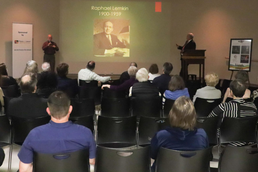 Dr.+Donald+Berry+speaks+to+visitors+of+the+Hattiesburg+Lirbrary+in+conjunction+with+an+exhibit+titled+Americans+and+The+Holocaust+on+Janurary+20%2C+2023.