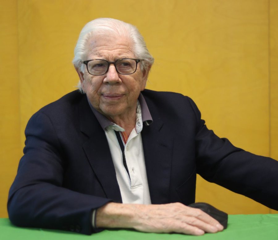 Carl Bernstein listens to an attendee of the New Orleans Book Festival on Friday, March 10, 2023.