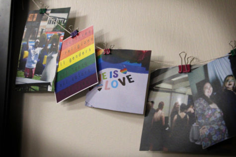 Inside the office of Wes Shaffer, coordinator of PRISM, the LGBTQ center at the University of Southern Mississippi, and USM Ph.D. student.