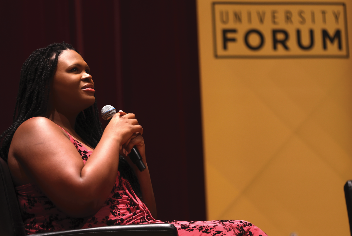 Kat Blaque, a transgender activist and content creator, was invited to speak at USM’s first University Forum of the semester. One of Blaque’s biggest goals is to build a better
 future for the queer community.