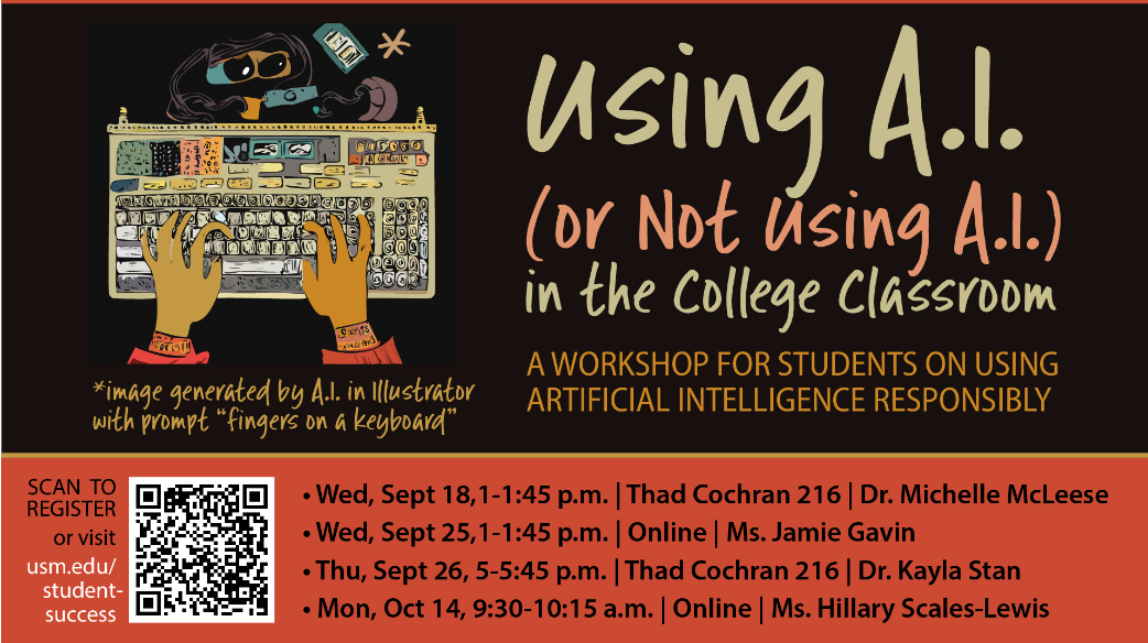 Student Success Center hosting use of AI workshops