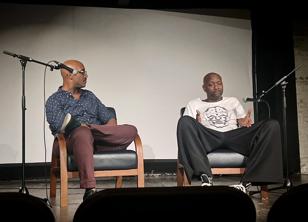 Keenon Walker [Left] and Patrik-Ian Polk [Right] during a Q&A at the LGBTQ+ Film Festival.