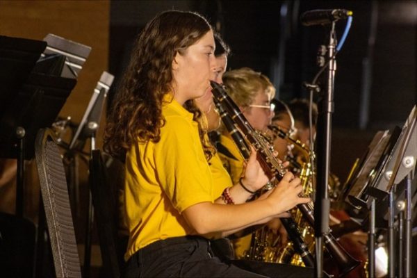 USM School of Music students perform in the Symphonic Orchestra during POPS in the Park.