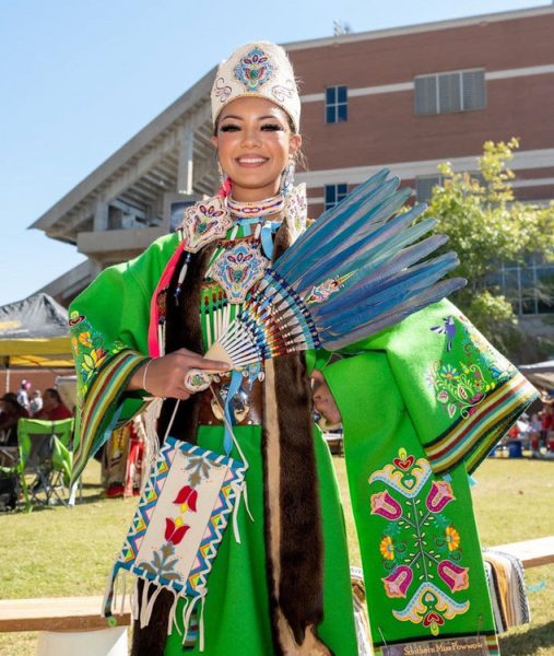 A Southern Miss Powwow performer.