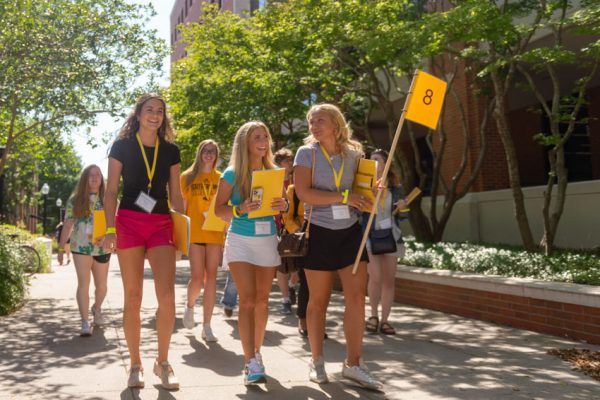 Prospective transfer students at a recent orientation.