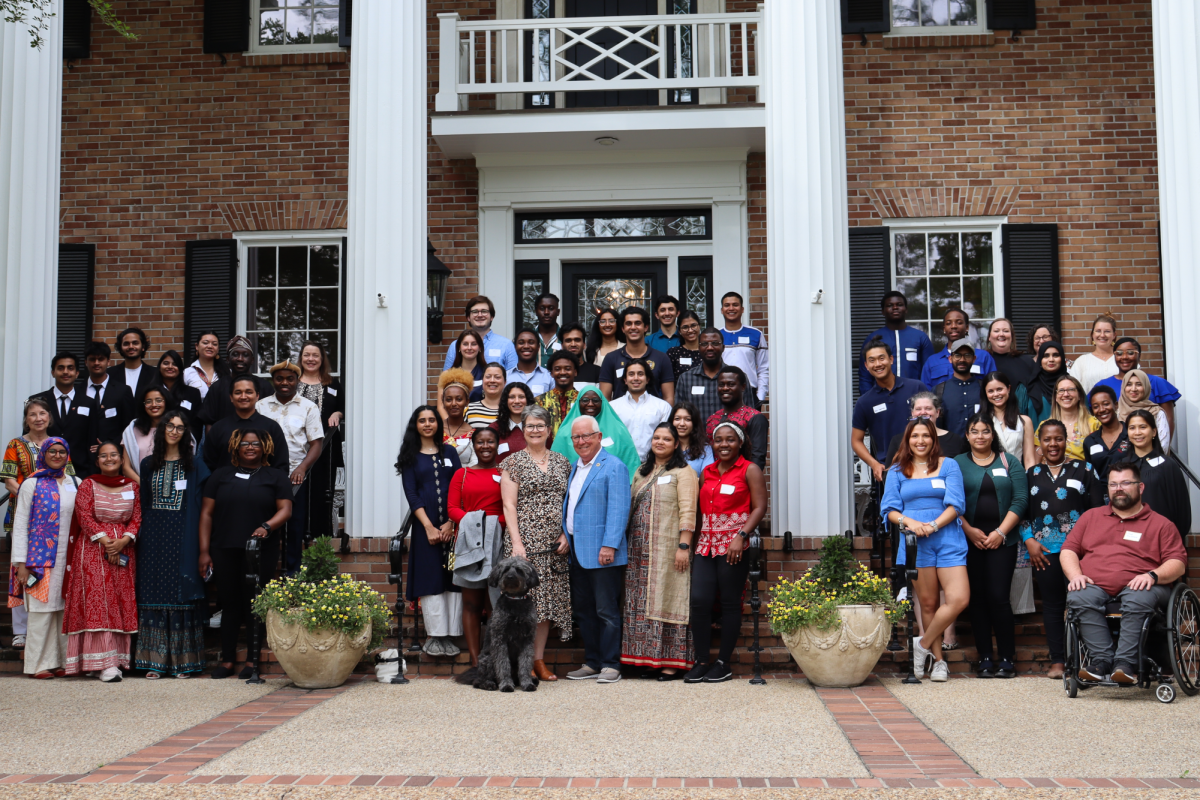 USM President Dr. Joe Paul and his wife, Meg hosted USM international students at their home last spring to honor the students’ achievements.