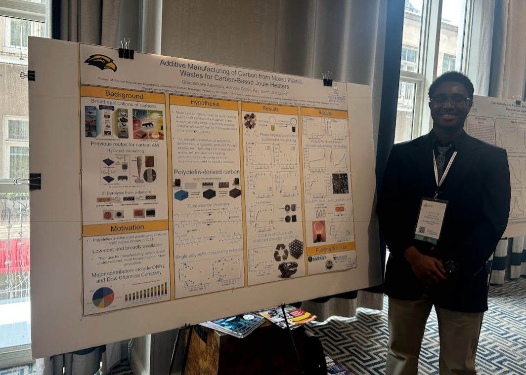 USM student Adedigba Gbadeoluwa presented his research at the Waterborne Symposium.