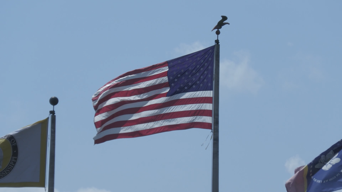 U.S. Flag outside of the USM Administration Building.