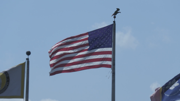 U.S. Flag outside of the USM Administration Building.