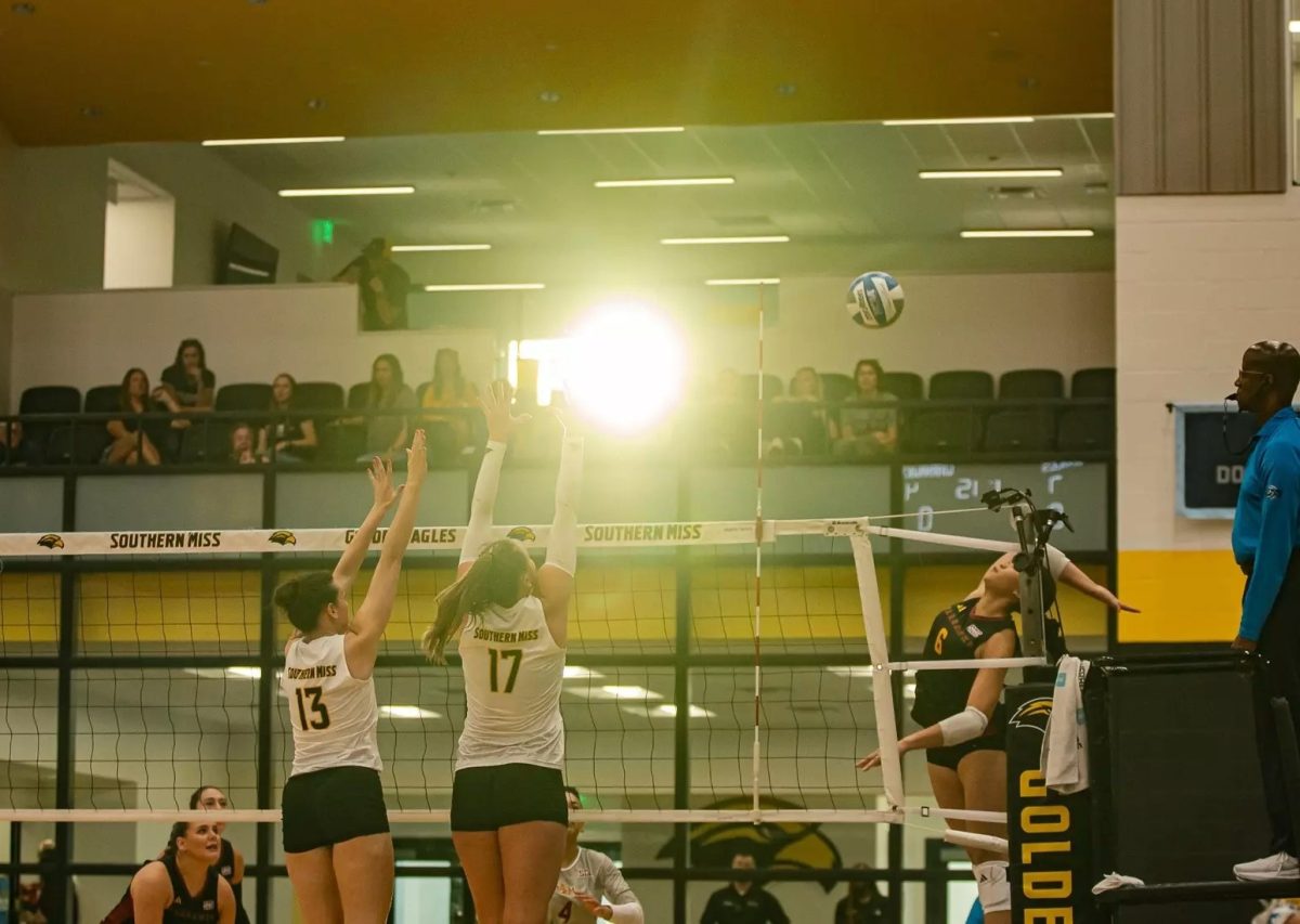 USM Volleyball recently defeated ULM in three straight sets.