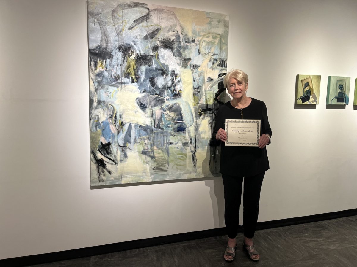 Carolyn Busenlener received Best in Show for "Marsh Secrets" at the art exhibition