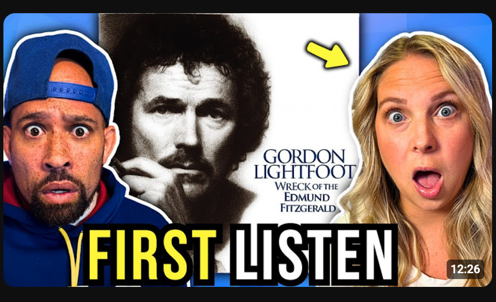 YouTube thumbnail for Black Pegasus' reaction to Gordon Lightfoot's "The Wreck of the Edmund Fitzgerald"