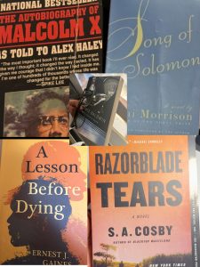 images of The Autobiography of Malcom X as to Alex Haley, Song of Solomon by Toni Morrison, Razorblade Tears by S.A. Cosby, A Lesson Before Dying by Ernest J. Gaines