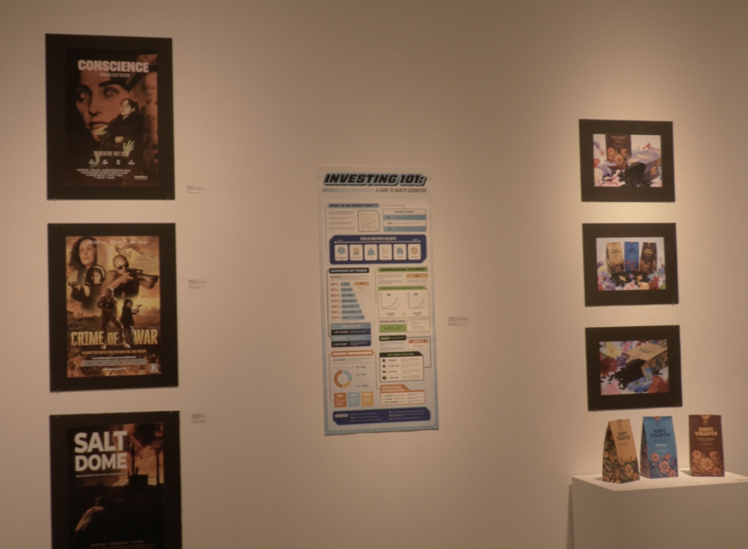 Art presented at the student showcase.