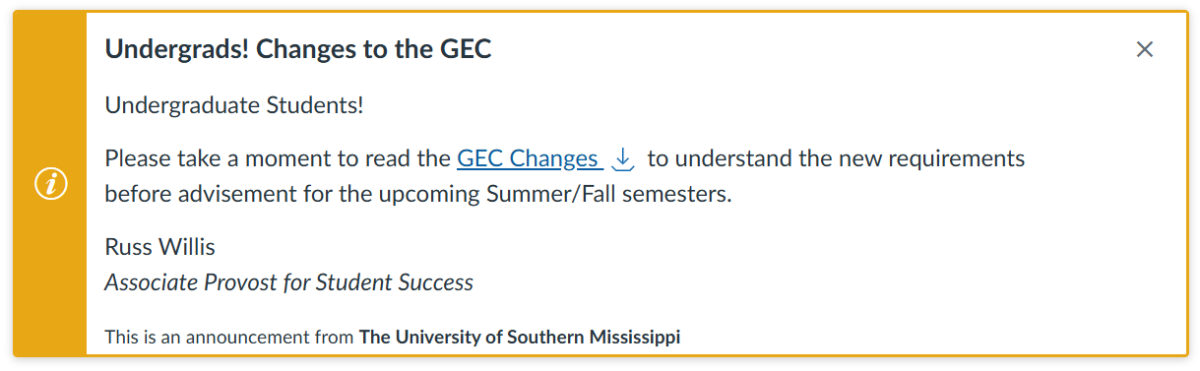 Changes coming to GEC requirements in upcoming academic year