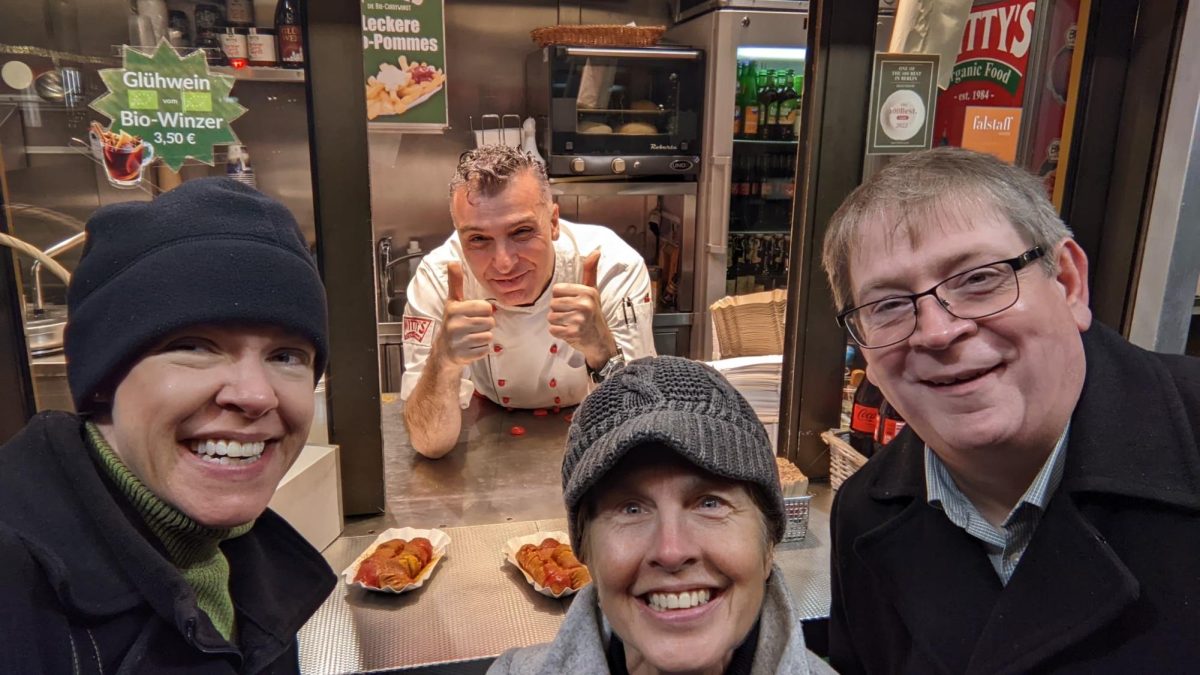 Douglas Masterson (far right) joins colleagues in Germany during his two-week trip, where he built international connections to support the launch of a COIL program.